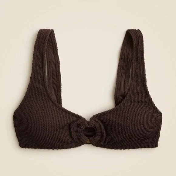 J.Crew Textured Brown Bikini Set | XL | Originally $189 | Excellent Condition - Picture 3 of 4